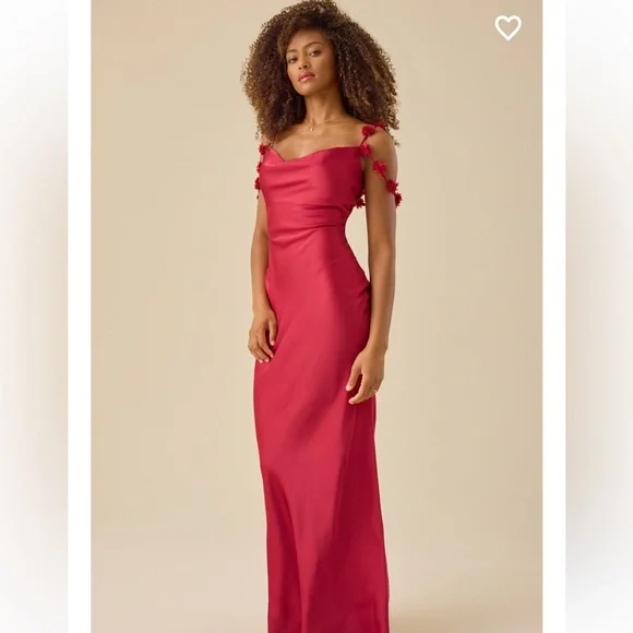 New with tags Altar’d State Scarlett Satin Maxi Dress - Picture 3 of 4